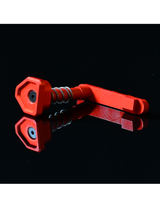 CNC mag release button for M4/M16, reinforced aluminium alloy, red