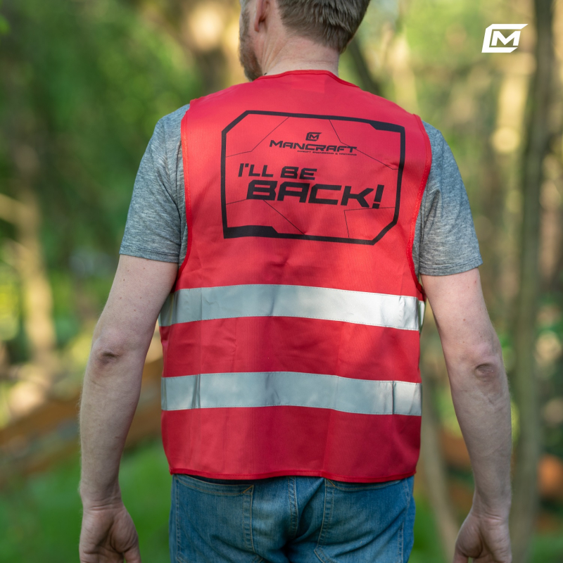 High quality reflective vest with the Mancraft Logo.