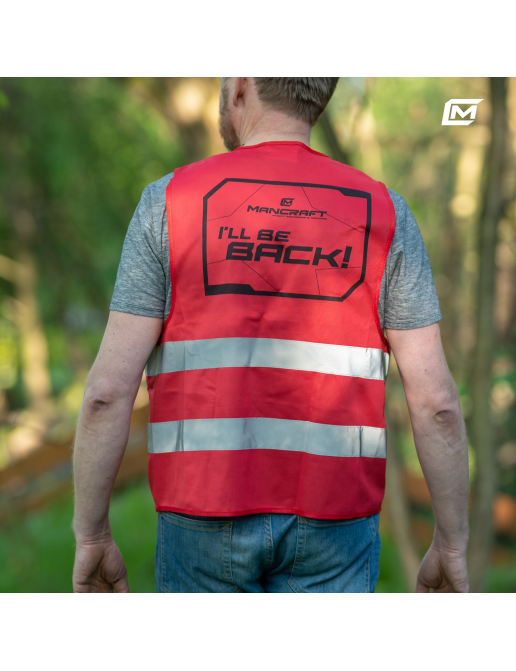 High quality reflective vest with the Mancraft Logo.
